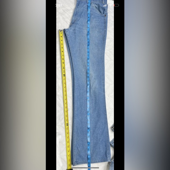 Vintage 80s Levi’s Orange Tab Jeans Size 32 Soft Denim Distressed Blue - Picture 10 of 12